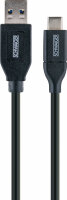 Schwaiger USB-Kabel 3.0 St. A->3.1 TypC 0,15m Schwarz