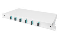 DIGITUS LWL Spleißbox 1HE bestückt  6x SC DX...