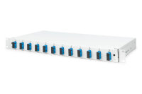 DIGITUS LWL Spleißbox 1HE bestückt 12x SC DX...