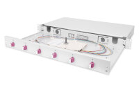 DIGITUS LWL Spleißbox 1HE bestückt  6x LC DX...