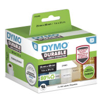 DYMO LW-Kunststoff-Etiketten 25x89mm 2x 350St weiß...