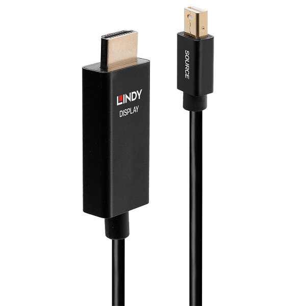 LINDY Mini-DisplayPort an HDMI Adapterkabel mit HDR 0,5m