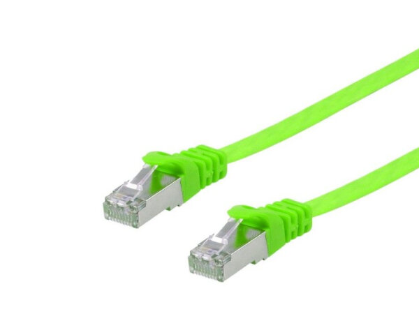 Equip Patchkabel Cat6A Flat U/FTP 2xRJ45  3.00m    grün LSZH Polybeutel