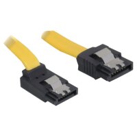 DELOCK SATA-Kabel SATA -> SATA up St/St 0.30m gelb Clips