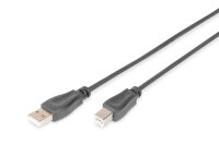 DIGITUS USB 2.0 Anschlusskabel Typ A -B  St/St     5.0m,  sw