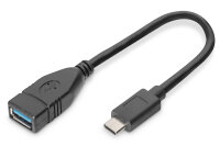 DIGITUS USB Type-C Adapter/Konverter,OTG,Type-C auf A,0,15m,