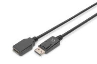 DIGITUS DisplayPort Verlängerungskabel DP 2m 8K schwarz
