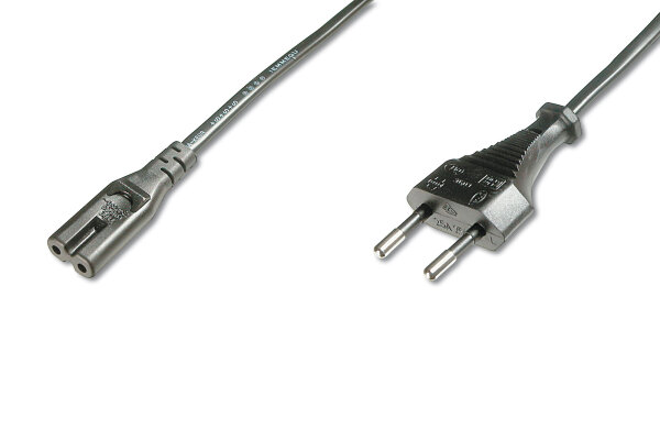DIGITUS Europäisches Netzanschlusskabel C7 1,8m, schwarz