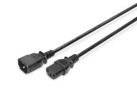 DIGITUS Netzkabelverlängerung, 1,2m, schwarz