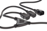 DIGITUS Y-Netzanschlusskabel, 1,7m, schwarz