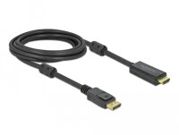 DELOCK DisplayPort 1.2 > HDMI Kabel 4K 60Hz 3m aktiv...