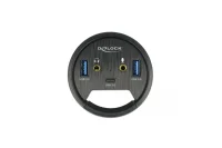 DELOCK USB-HUB 3Port 1x Typ-C / 2x Typ-A + HD-Audio Ports