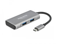 DELOCK HUB USB 3.2Gen2 Typ-C 2xTyp-A Bu 2xTyp-C Bu extern