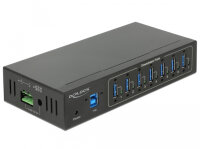 DELOCK Industrie HUB 7xUSB 3.0 Typ-A 15kV ESD Schutz extern