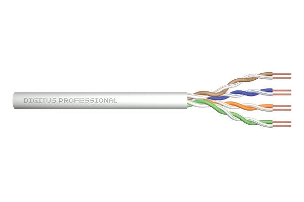 DIGITUS CAT.5e U/UTP Verlegekabel,100 m,simplex, 100m, grau