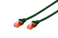 DIGITUS CAT 6 U/UTP Patchkabel - LSZH, 0,25m, grün