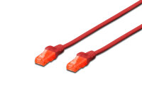 DIGITUS CAT 6 U/UTP Patchkabel - LSZH, 0,25m, rot