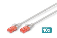 DIGITUS CAT 6 U/UTP Patchkabel - LSZH, 10 Stück,...