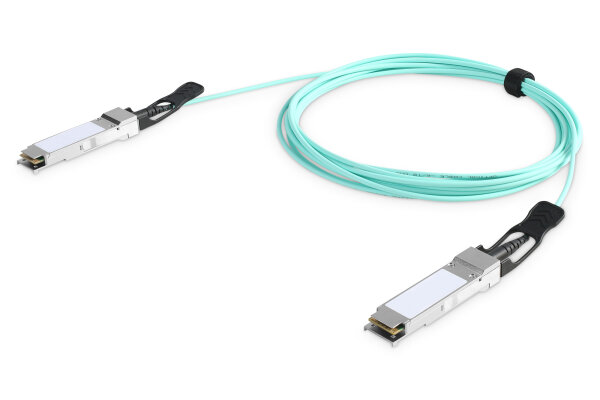 DIGITUS Kabel QSFP+ 40G AOC 10.0m türkis