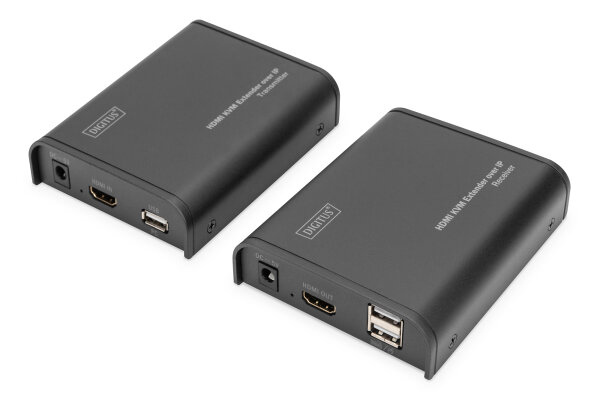 DIGITUS HDMI KVM Extender über IP, Set bis 120M, 1080P,CA5/6