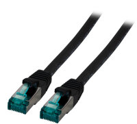 EFB RJ45 Patchkabel S/FTP Cat.6A LSZH  0.50m schwarz