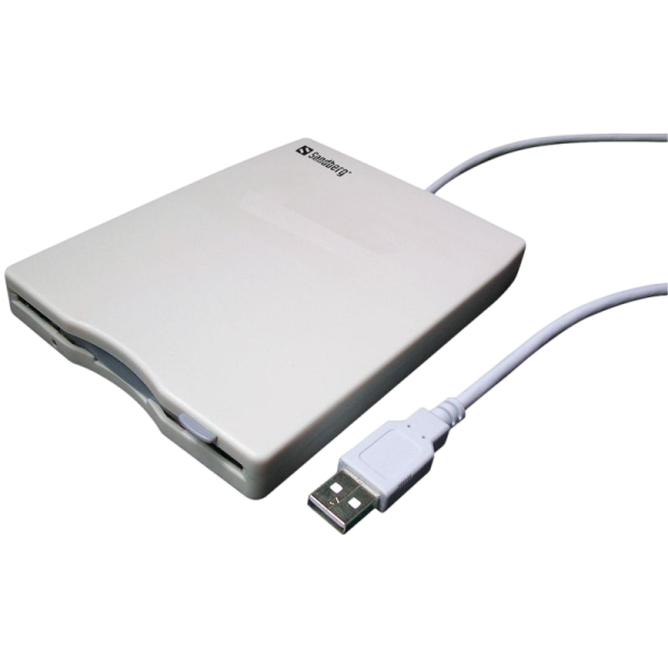 Sandberg USB Floppy Mini Reader externes Disketten Laufwerk Diskette (1.44 MB)