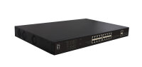 LevelOne PoE+Switch 16xFE PoE/2xGE/2xSFP 270W...