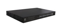 LevelOne PoE+Switch 24xFE PoE/2xGE/2xSFP 390W...