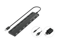 CONCEPTRONIC 7-Port Hub USB-A2.0->7xA2.0/DC...