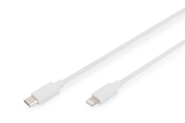 DIGITUS Daten- / Ladekabel, USB-C - Lightning, MFI 1,0m