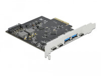DELOCK PCI Express x4 Karte zu 3x USB Type-C + 2x USB Typ-A
