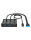 GRAUGEAR Multi Frontblende 3-Port USB-HUB, 1x USB-C,2x USB-A retail