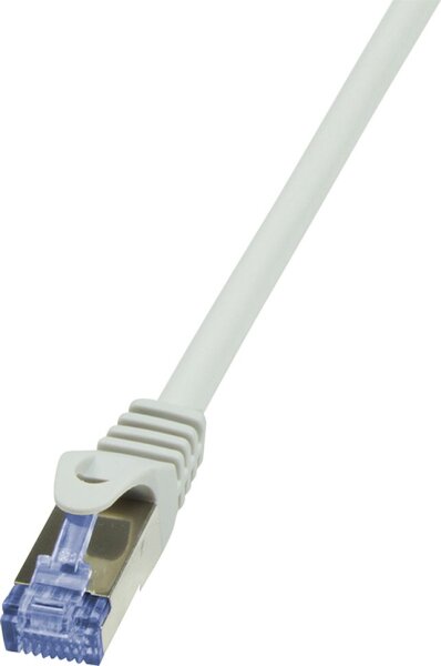 LogiLink PrimeLine Patchkabel S/FTP CAT6a PIMF 2x RJ45 Stecker 20m grau