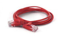 Wantec Patchkabel UTP  CAT6a           d=2,8mm  0,25m rot