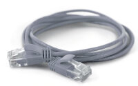 Wantec Patchkabel UTP  CAT6a           d=2,8mm  0,10m grau
