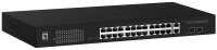 LevelOne PoE Switch 24xGE PoE/2xSFP 375W 19"...