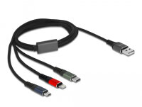 DELOCK USB Ladekabel 3in1 Lightning/Micro USB/USB Type-C 1m