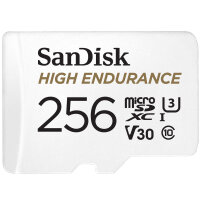 256GB SanDisk High Endurance microSDXC R100/W40 mSD Card...