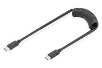 DIGITUS Ladekabel USB-C->USB-C Spiralkabel        1m...