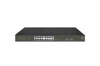 LevelOne PoE+Switch 16xGE PoE/2xSFP      230W Metall managed
