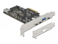 DELOCK PCI Express x4 Karte zu 3 x USB Type-C +2x USB Typ-A