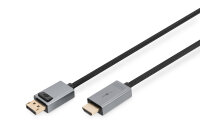 DIGITUS DisplayPort Adapterkabel DP - HDMI A, St/St 4K 3m sw