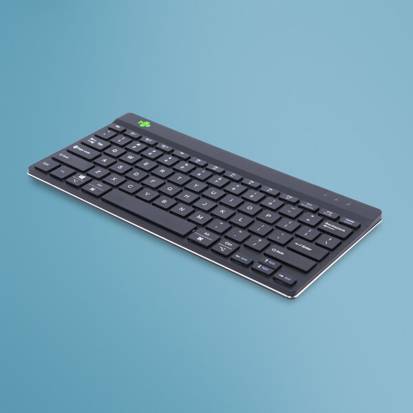 R-Go Tastatur Compact Break US-Layout kabellos       schwarz