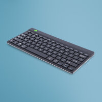 R-Go Tastatur Compact Break US-Layout kabellos       schwarz