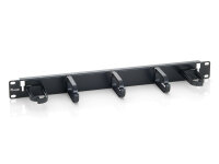 Equip 19" Kabelmanagement 5xPlastikringe Stahl   1U...