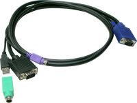 LevelOne KVM Kabel VGA->VGA,USB-A,PS/2         5.00m...