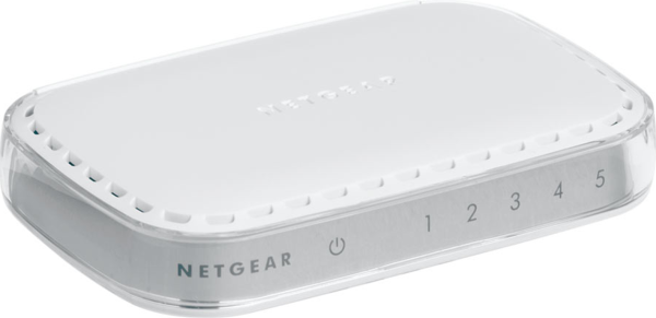 Netgear GS605v4 5-Port Switch Gigabit LAN unmanaged L2 Gigabit Ethernet (10/100/1000) weiß