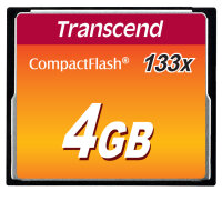 CompactFlash Card   4GB Transcend TS4GCF133, MLC