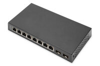DIGITUS Switch 8-Port Gigabit + 2xSFP unmanaged schwarz