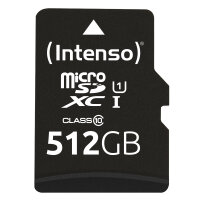 SD MicroSDXC Card 512GB Intenso UHS-I inkl. SD- Adapter...